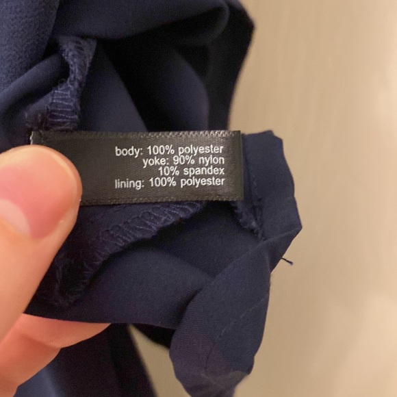 Navy Lace back Hi-Lo Hem Maxi Dress - Picture 10 of 11